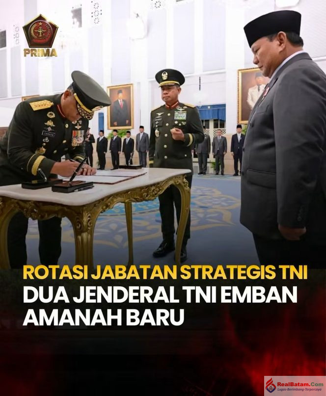 
					Rotasi Jabatan Strategis TNI, Presiden Prabowo lantik Maruli Simanjuntak jadi Wakil Panglima TNI dan Tandyo Budi jadi KSAD di Istana Merdeka Jakarta.